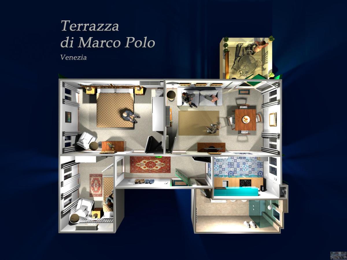 ヴェネツィアCa' Terrazza Di Marco Poloアパートメント エクステリア 写真